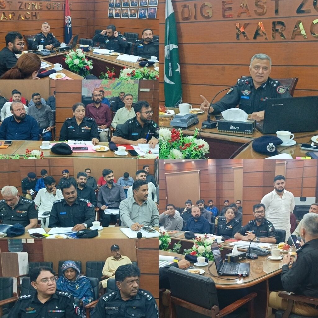 DIG East Farukh Ali reviewing crime and security measures in Karachi
