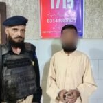 Keamari Police operation against an alleged drug dealer in Baldia Town Karachi
