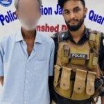 Jamshed Quarters police operation against a suspected drug dealer near Jahangir Road in Karachi