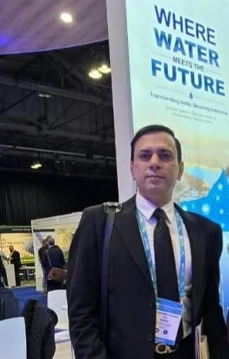 Muhammad Ammar Ali Khan presenting Karachi Water Corporation reforms at the World Water Congress in Glasgow