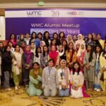 Women Media Center alumni and journalists attending the 20th anniversary celebration in Karachi