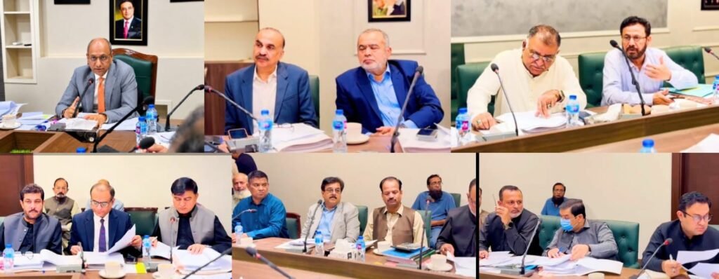 Sindh Labour Minister Saeed Ghani chairing the SESSI Governing Body meeting on workers welfare and HIV support