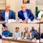 Sindh Labour Minister Saeed Ghani chairing the SESSI Governing Body meeting on workers welfare and HIV support