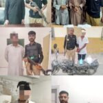 Karachi Central Police operations involving arrests, weapons recovery and gutka mawa seizures