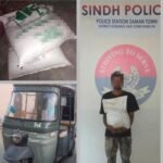 Zaman Town Police seize gutka mawa, betel nuts and a rickshaw during an operation in Karachi