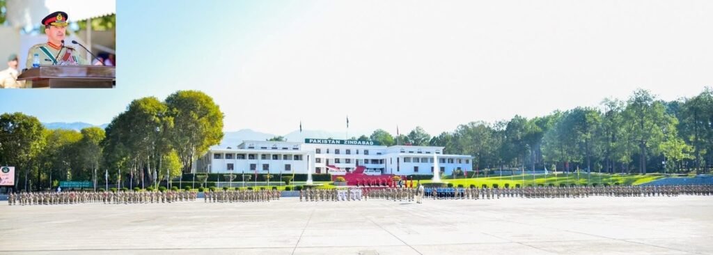 Cadets from Pakistan and friendly countries at the passing-out parade at Pakistan Military Academy Kakul.