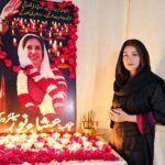 Pakistan Peoples Party leader Ayesha Noor paying tribute to Karsaz tragedy victims.