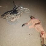 Police recover a stolen motorcycle during an operation in North Karachi