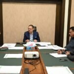 Sindh Senior Minister Sharjeel Inam Memon chairs a meeting to review preparations for the Sindh Vision Conference in Sukkur and discuss issues faced by journalists and media organisations.