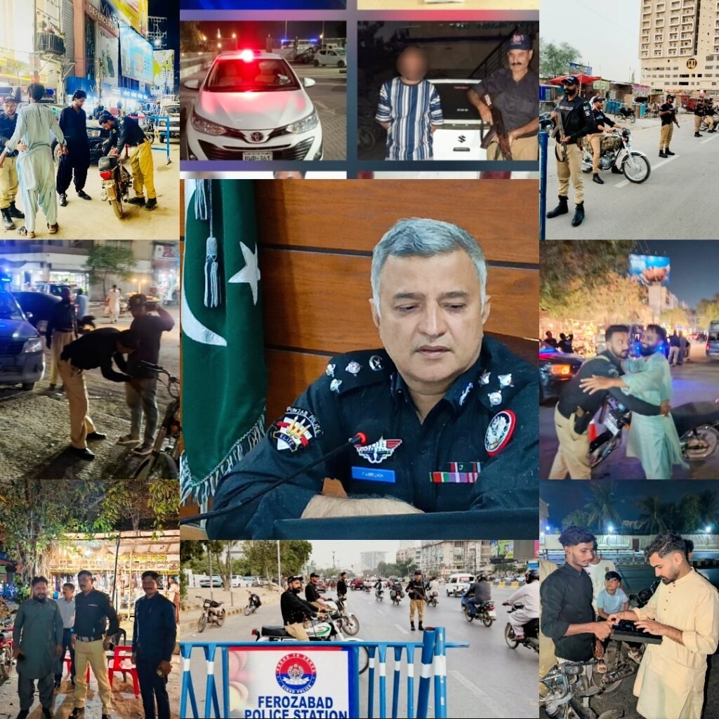 Karachi East Zone Police carry out snap checking operations targeting illegal weapons display and vehicle violations