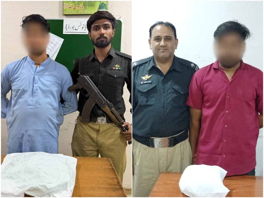 Karachi police action against alleged gutka mawa sellers in Gulshan-e-Iqbal