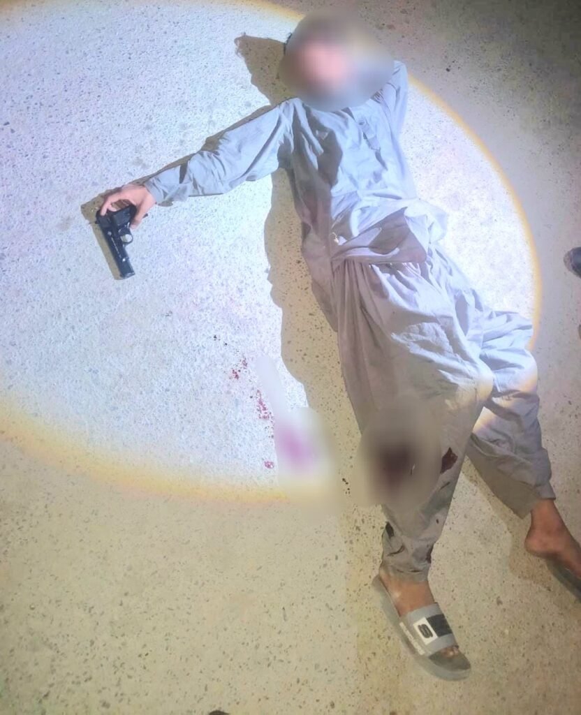 Karachi Malir police operation following an exchange of fire in Shah Latif Town
