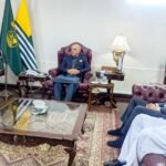 Pakistan Observer Chairman Faisal Zahid Malik and Chief Digital Officer Saud Faisal Malik meet Azad Jammu and Kashmir President Dr Najeeb Naqi Khan in Islamabad