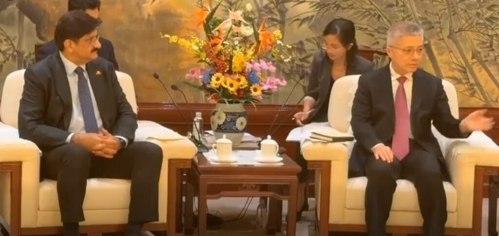 Murad Ali Shah during his China visit for Shanghai cooperation and Huawei technology investment