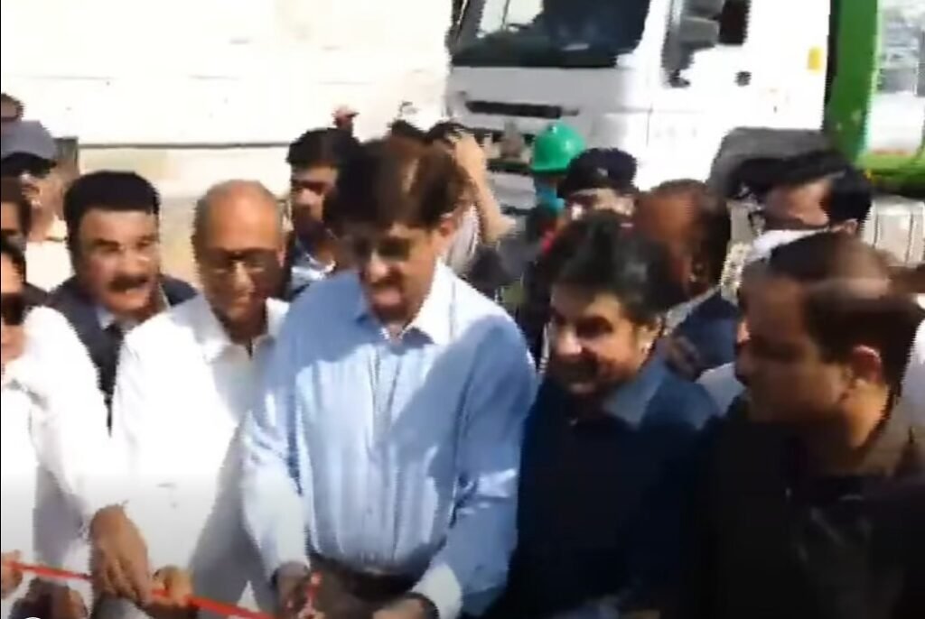 Sindh Chief Minister Murad Ali Shah inaugurates the Jam Chakro landfill project to improve Karachi’s waste management system