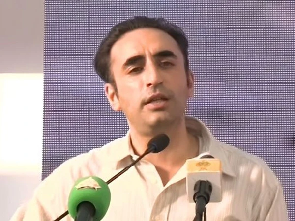 Bilawal Bhutto Zardari speaking at a Karsaz tragedy anniversary event in Karachi.