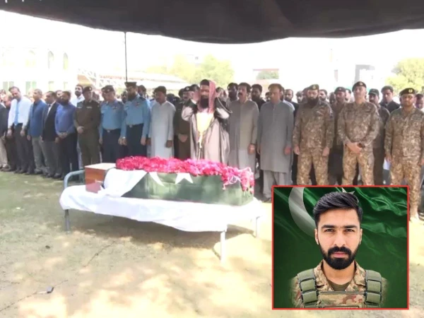 Funeral of Major Wajahat Waheed Shaheed with military honours in Bahria Town Lahore.
