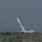 Fatah-II Extended Range missile during a Pakistan Army test