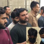 FIA officials investigate a suspected donkey route human smuggling network in Karachi