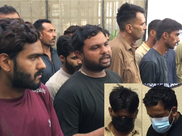 FIA officials investigate a suspected donkey route human smuggling network in Karachi