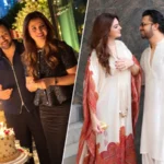 Atif Aslam and Sara Bharwana celebrating her birthday at a restaurant in Dubai