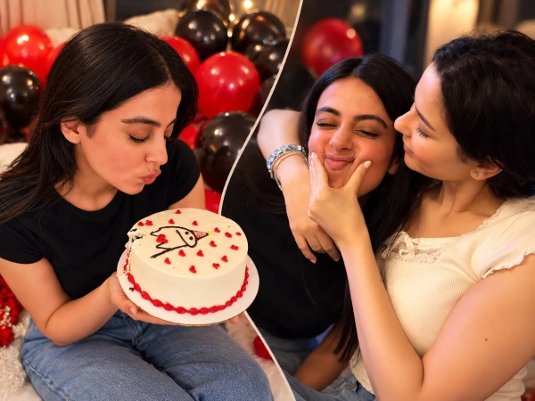 Hania Aamir celebrates Yashma Gill's birthday with cheesecake, balloons and friends.