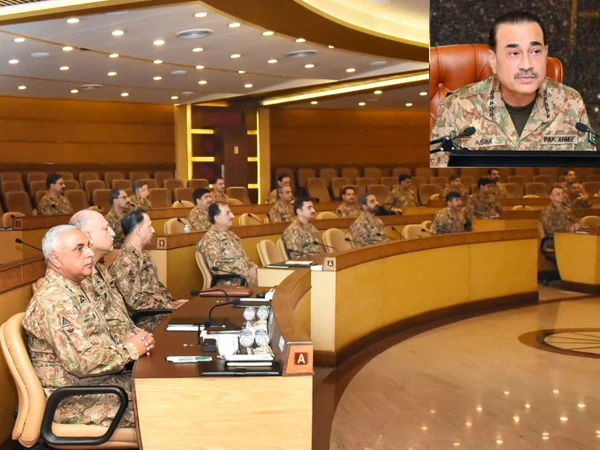 Field Marshal Asim Munir chairing the Corps Commanders Conference in Pakistan