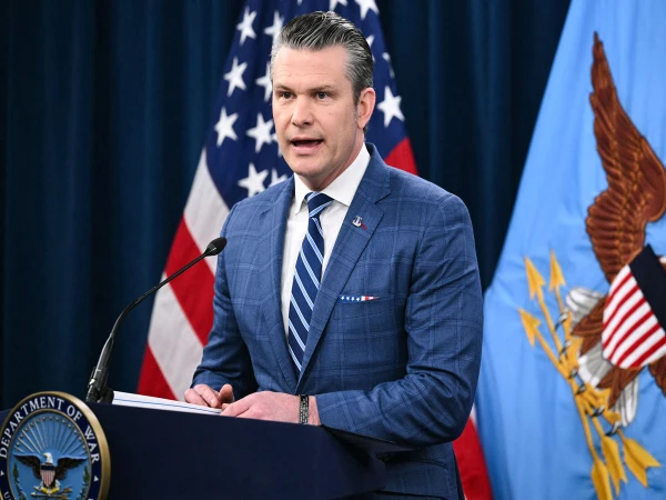 US Defense Secretary Pete Hegseth speaking about Iran and US foreign policy.