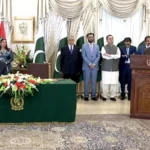 Prime Minister Shehbaz Sharif and Maldives President Mohamed Muizzu during an official meeting in Islamabad.