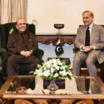 President Asif Ali Zardari and Prime Minister Shehbaz Sharif during a meeting in Islamabad