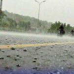 Rainfall and cloudy weather in northern areas of Pakistan
