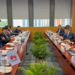Murad Ali Shah and Huawei representatives at a meeting on Sindh’s digital transformation