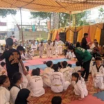 Special athletes and officials at the District West Inter Club and Para Taekwondo Championship 2026 in Karachi