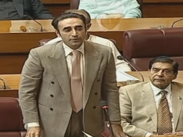 Bilawal Bhutto Zardari speaking in Pakistan’s National Assembly during debate on emergency in Khyber Pakhtunkhwa